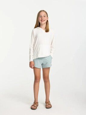 Girls' Bamboo Shade Hoodie - Bright White